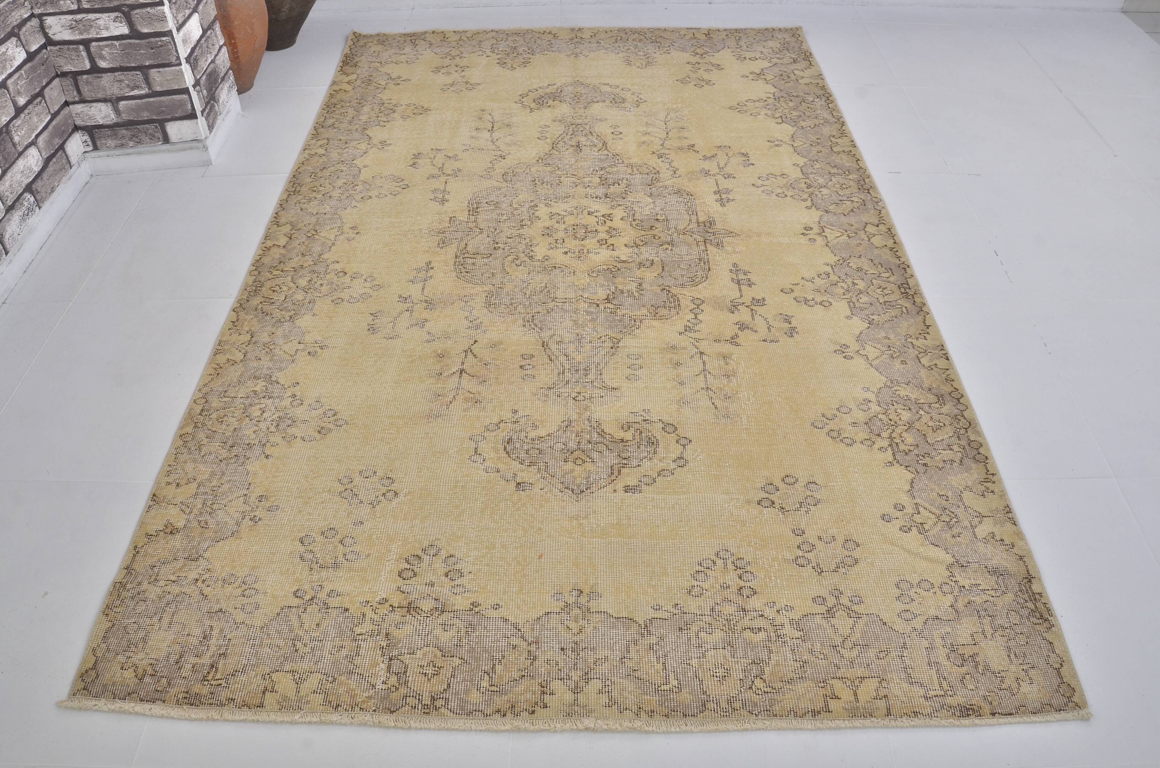 Vintage Oushak Beige Rug sku 2251