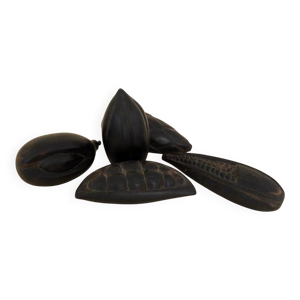 Ensemble de fruits décoratifs - bois