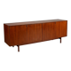 Vintage low sideboard in walnut veneer, Italian design, 1960s original