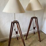 2x tripod lamps