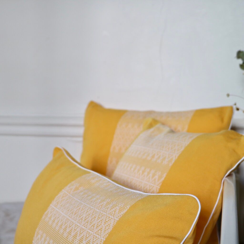 Yellow seomi cushion