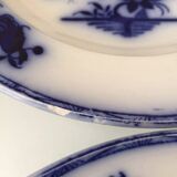 Set of 7 soup plates, Grand Bouquet Boch-Frères Keramis, 19th century