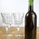 5 crystal stem glasses from Arques model Lady Diamond