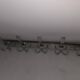 Chrome coat rack with 5 hooks