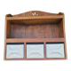 Wooden wall shelf and tiled drawers
