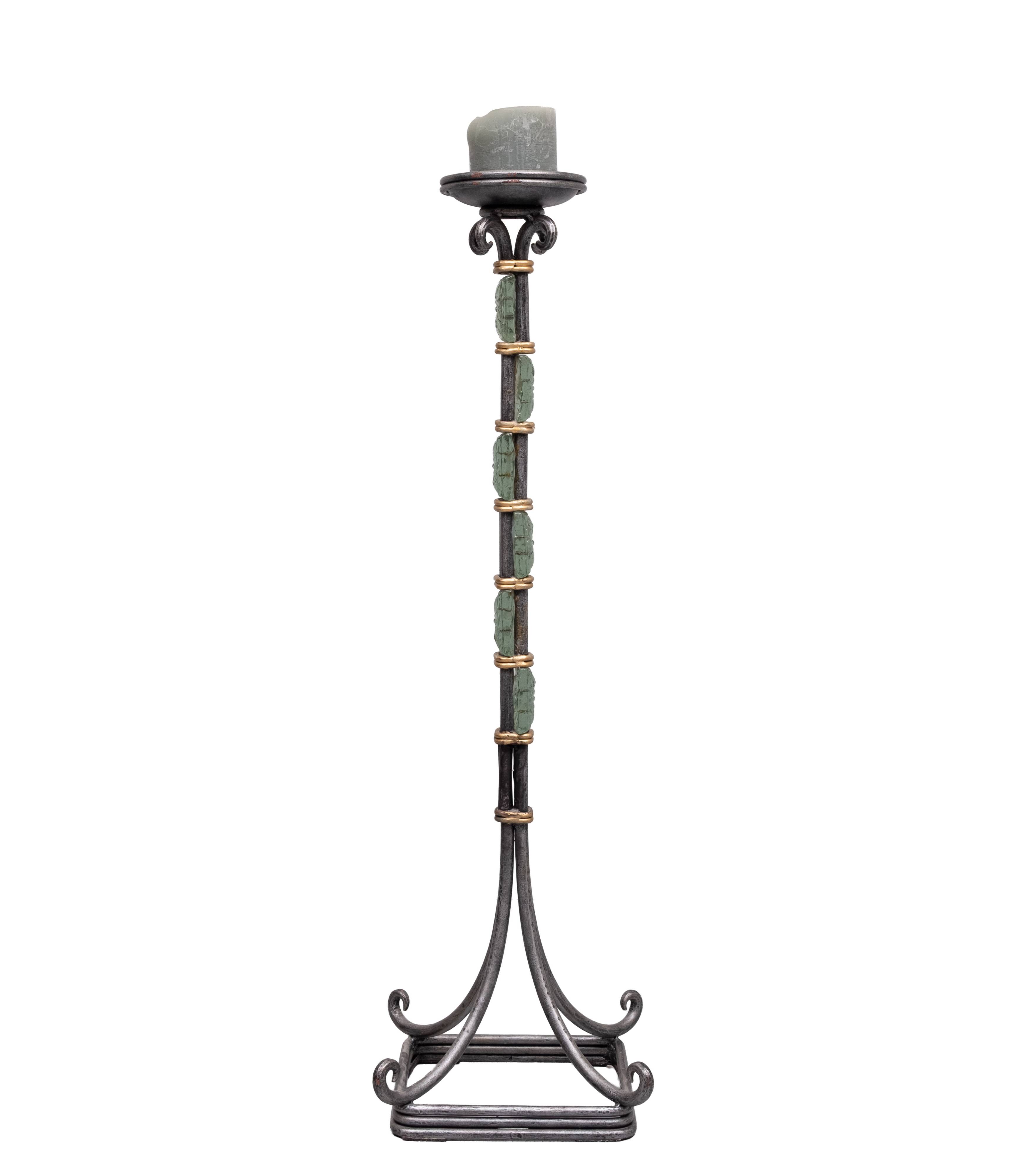 Wrought Iron Candle Stand With Beads Denmark