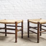 A pair of papercord stools