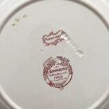 6 polychrome ironstone dinner plates "Wentworth" by Emile Bourgeois