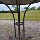 Pair of Cast Iron and Iron Garden Tables