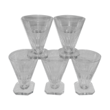 5 wine glasses 10cl art deco