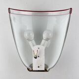 White and Red Murano Wall Light by Itre, Italy, 1980s