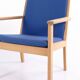 Hans J. Wegner – Lounge chair GE 284 – Getama – Oak & blue wool