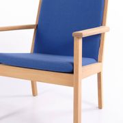 Hans J. Wegner – Lounge chair GE 284 – Getama – Oak & blue wool
