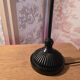 Pair of black and transparent glass vintage table lamps
