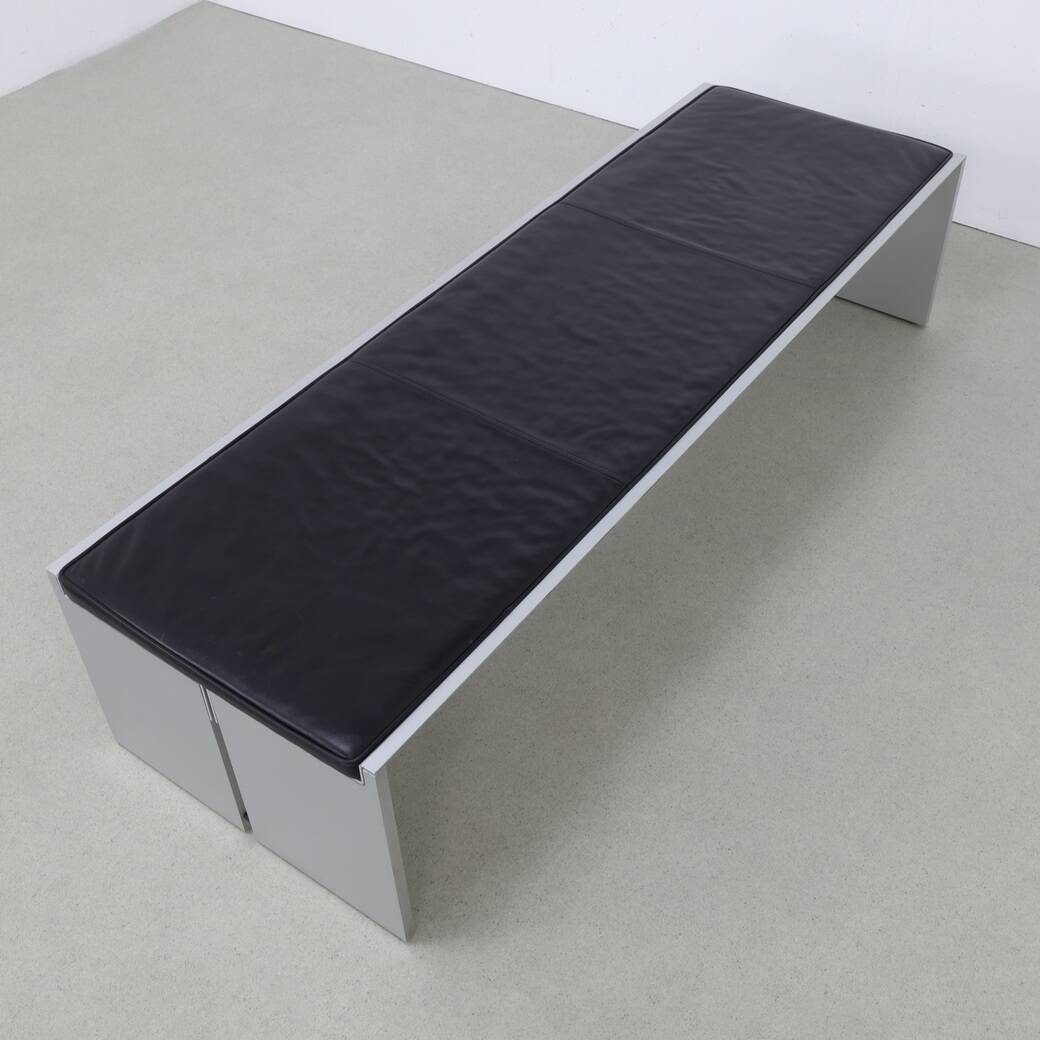 BQ 01 Architectural Museum Bench in Leather by Wim Quist for Spectrum, 1970s