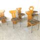 Ensemble de 6 chaises à repas italiennes postmodernes, 1980