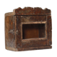Vitrine murale petite ancienne boite a horloge patine d'origine inde 24x13x24cm