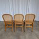 Set of 3 Vintage Wooden Dining Chairs with Cane Seat - Mid-Century Yugoslav