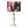 Lampe vintage rénovée – abat-jour fleuri fait main