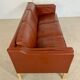 Vintage Danish mid-century Mogens Hansen 3-person cognac leather sofa