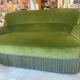 Green velvet toad sofa