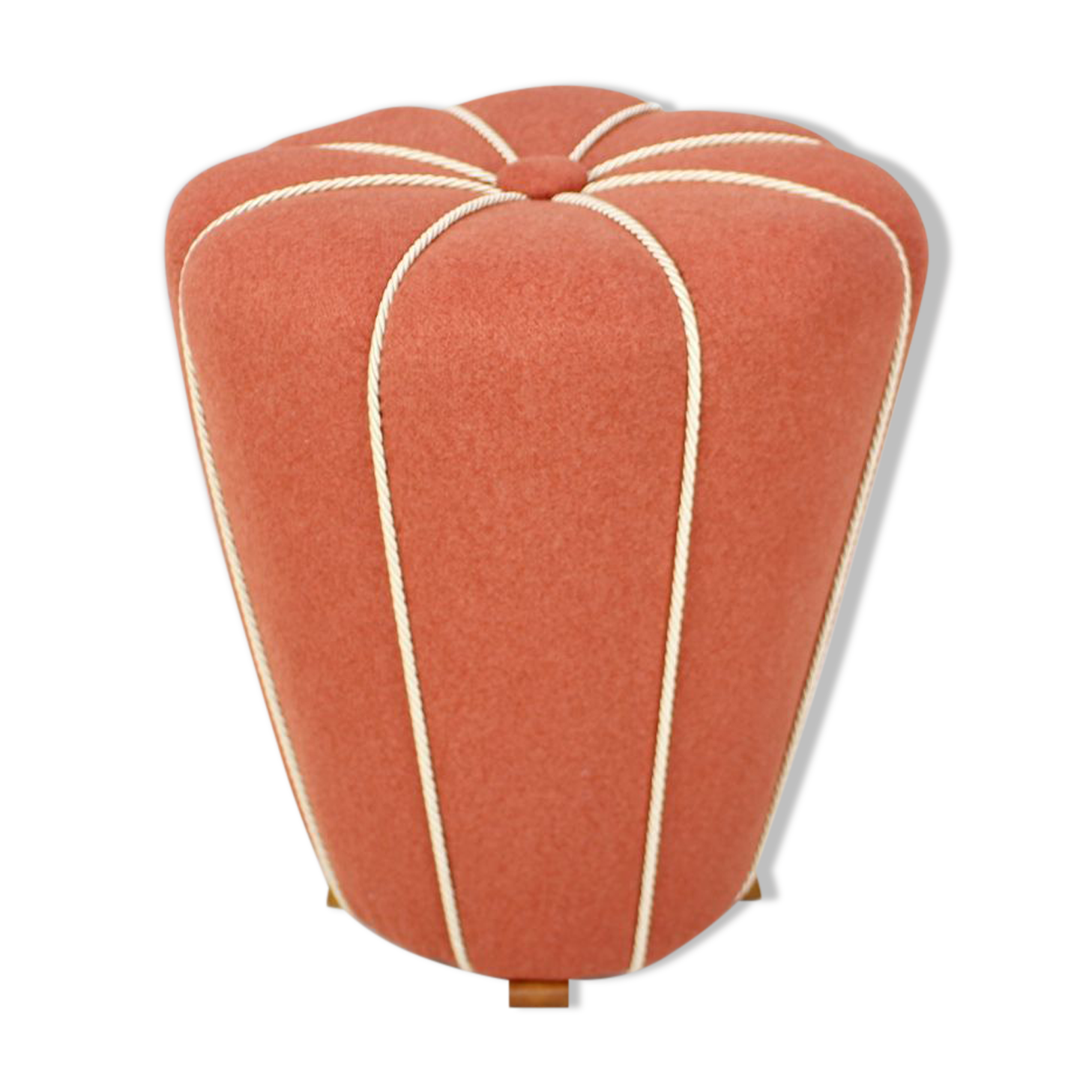 Vintage tabouret designed by Jindřich Halabala, 1950's.