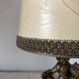 Retro cherub and fish brass lamp