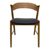 Chaise de salle à manger en chêne modèle 32 de Kai Kristiansen, Korup Møbelfabrik.