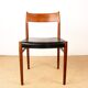 Set of 12 Danish chairs in teak and new skai, model 418, Arne Vodder.