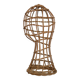 Vintage rattan hat rack