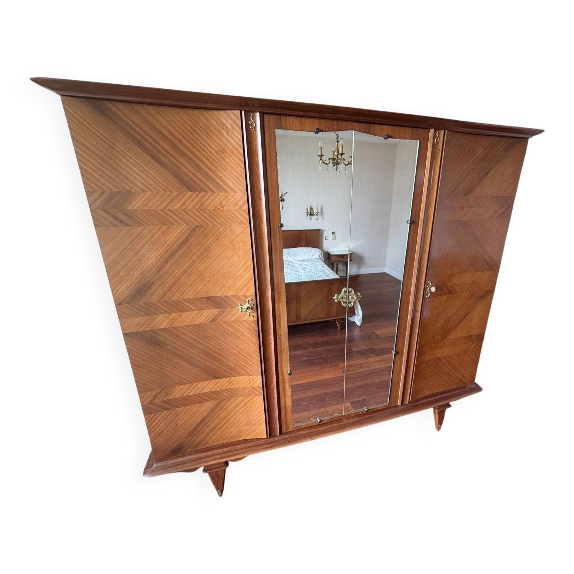 Art Deco wardrobe with mirror