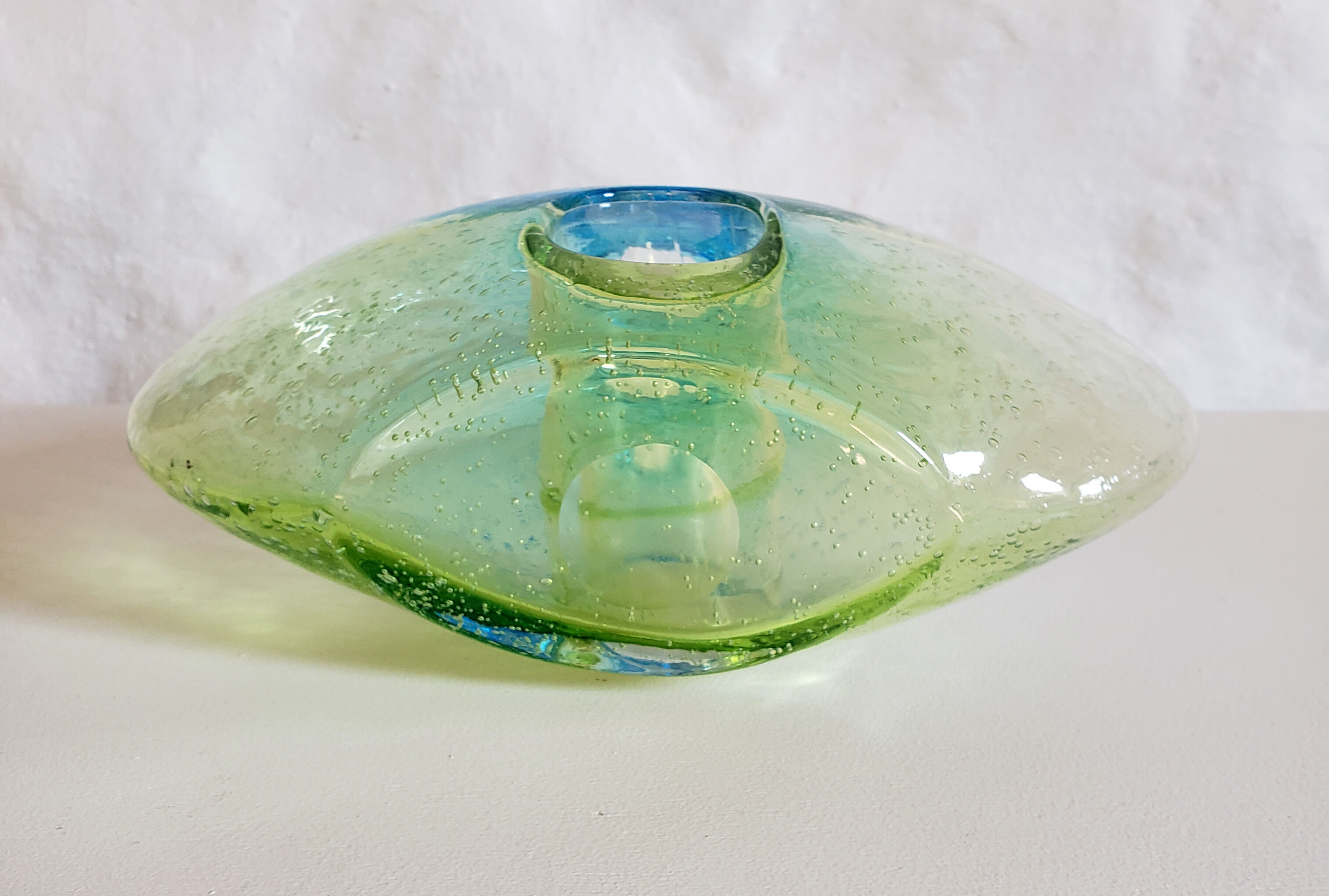 Green and blue Murano vase