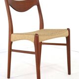 Set of 4 Arne Wahl Iversen for Glyngore papercord chairs 'Naerem'