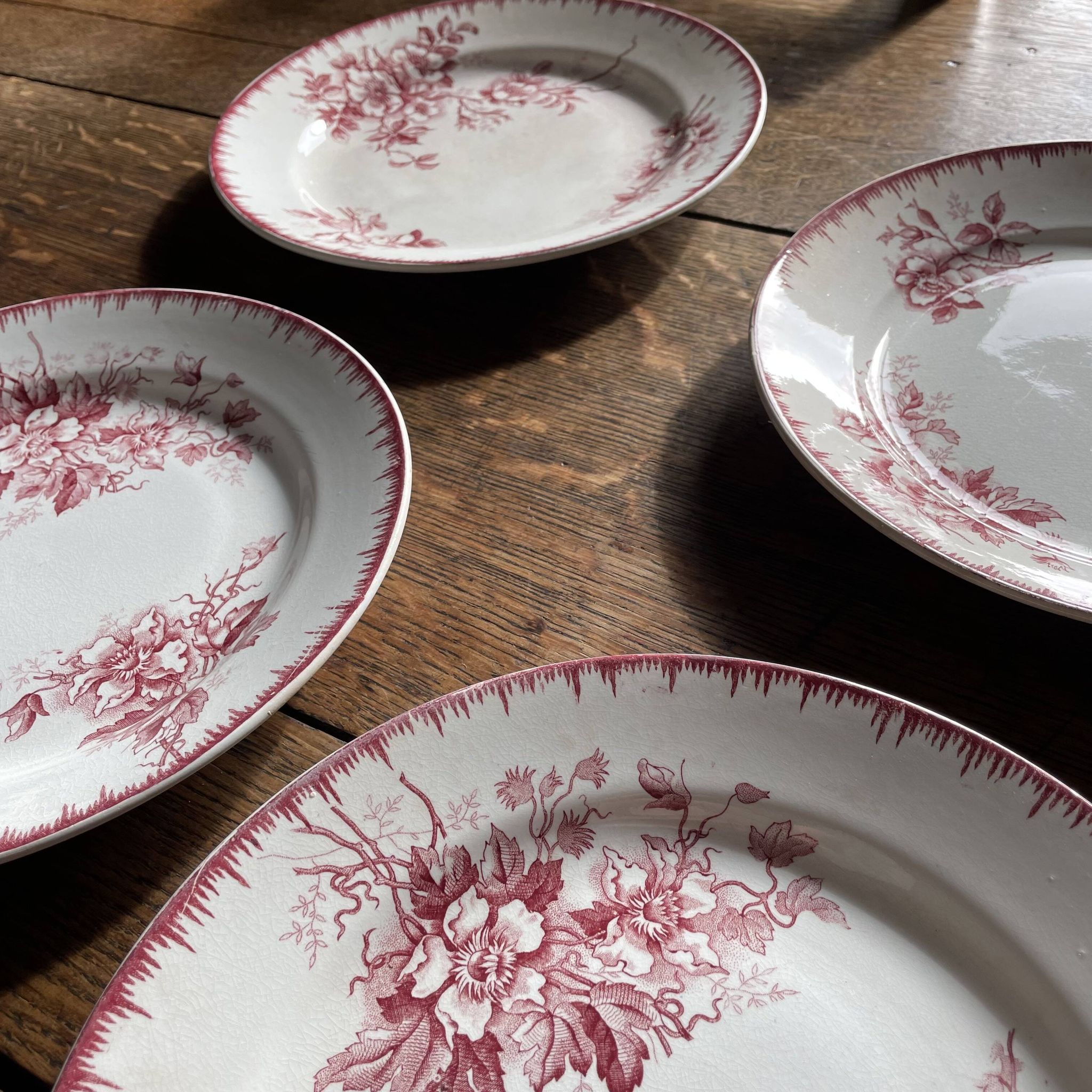 Set of 4 Maastricht earthenware dinner plates