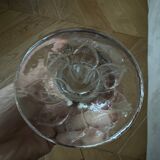 Bougeoir en verre Feuille