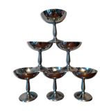 6 stainless steel standing dessert cups