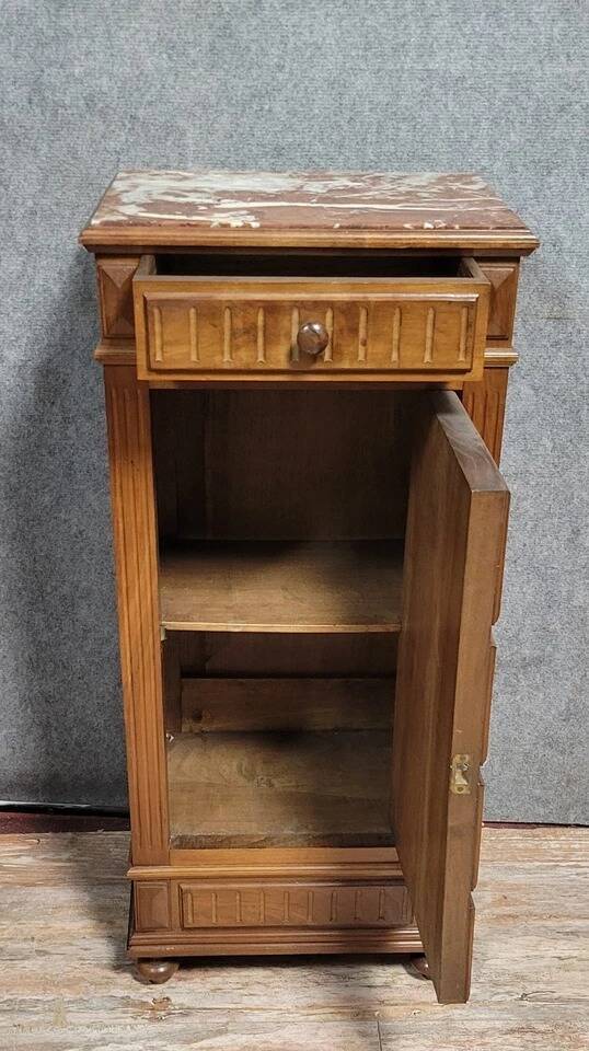 Louis XVI style walnut nightstand or bedside table circa 1850