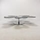 Mid century italian flower table chrome and glass, 1980s