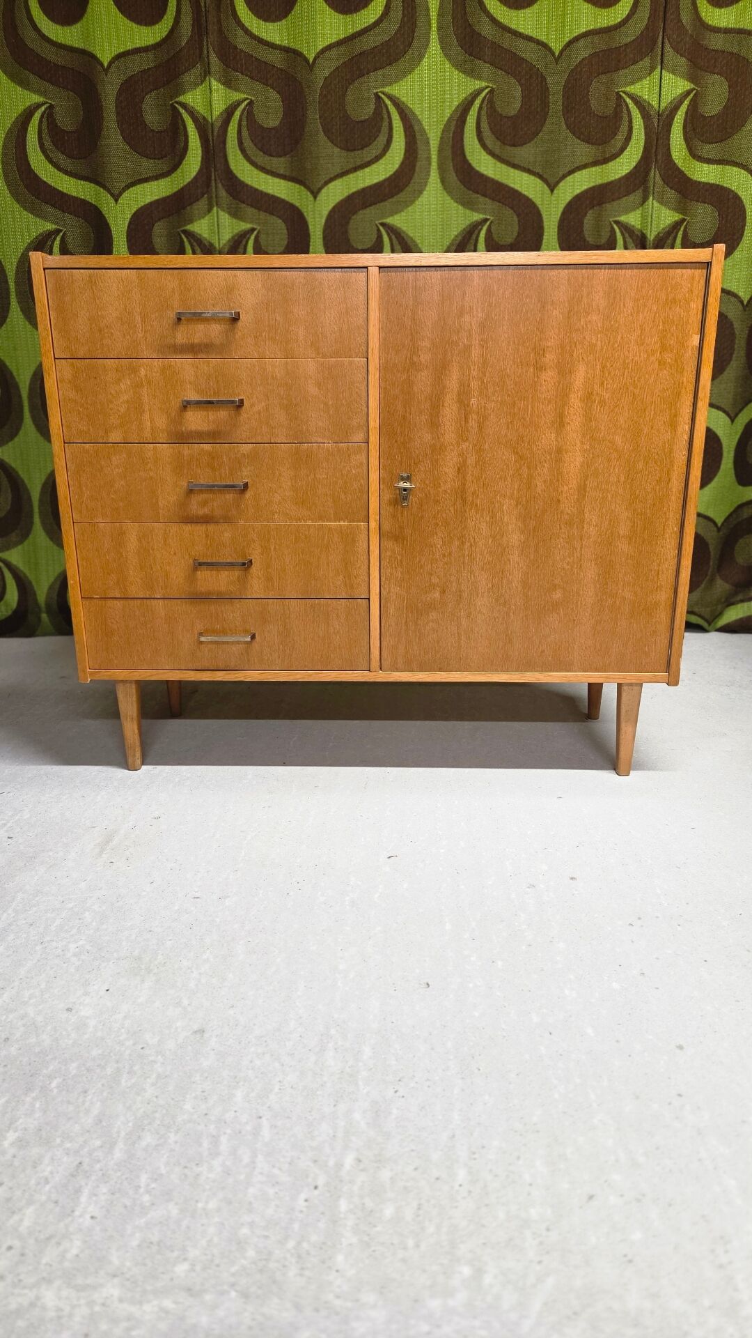Blonde wood enfilade 1970 vintage