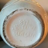 Art Deco Saint-Clément vase signed Olive Engraved 1920-1930 ovoid France