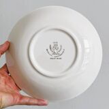 6 ceramic soup plates – hand-painted floral decoration