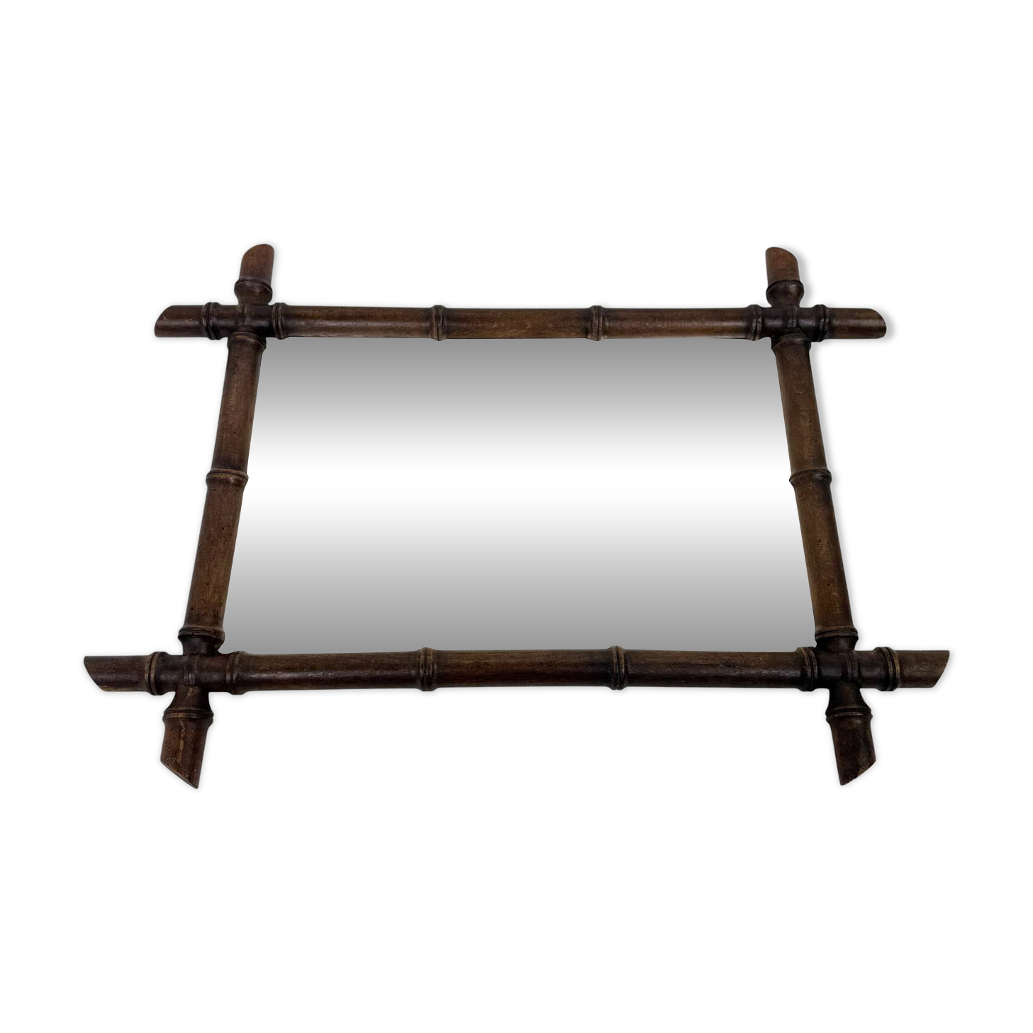 Vintage Faux Bamboo Mirror
