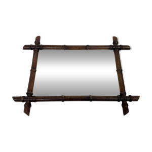 miroir en faux bambou