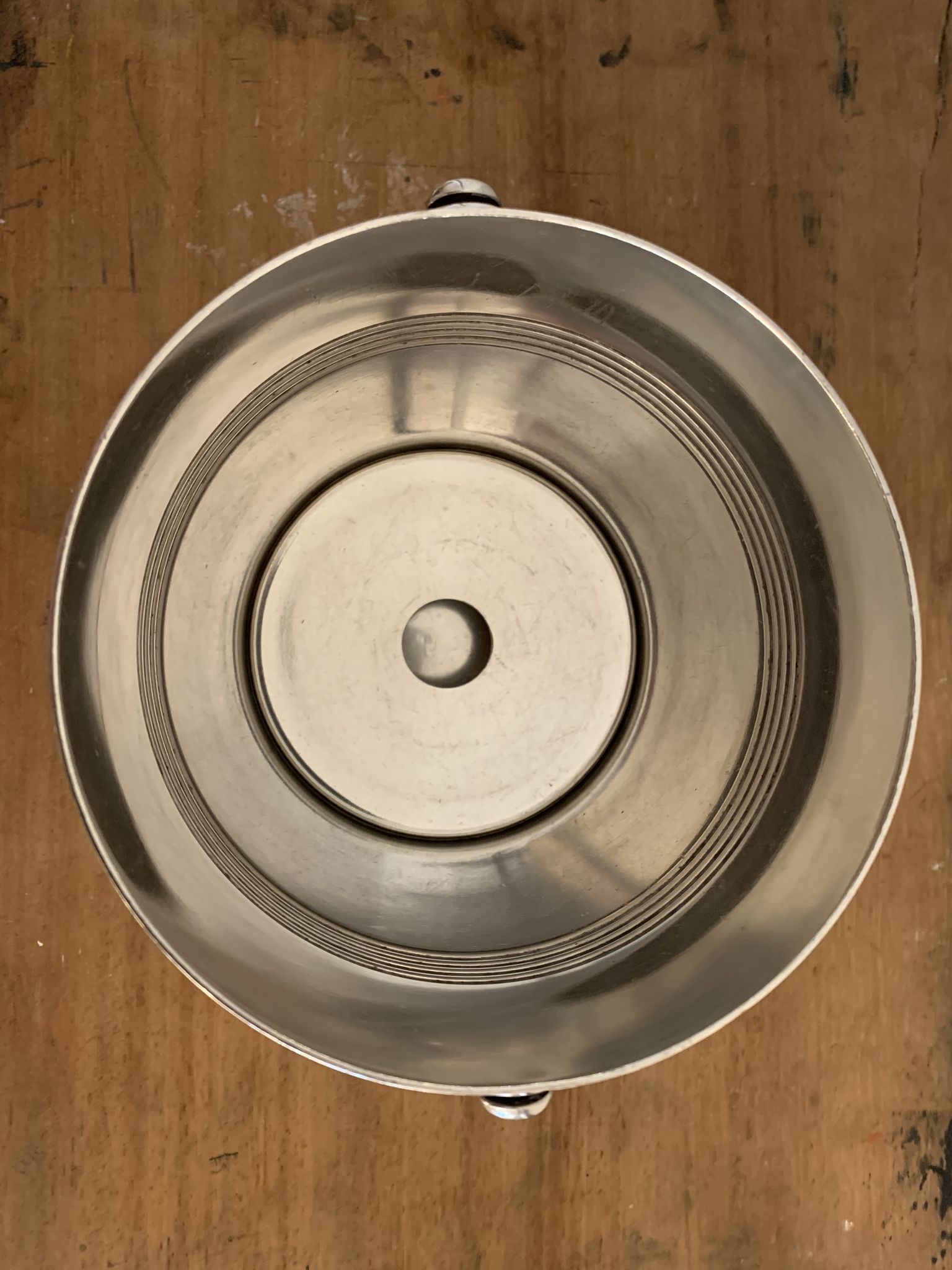 Pair of luc Lanel Christofle Gallia silver metal ice buckets 1940