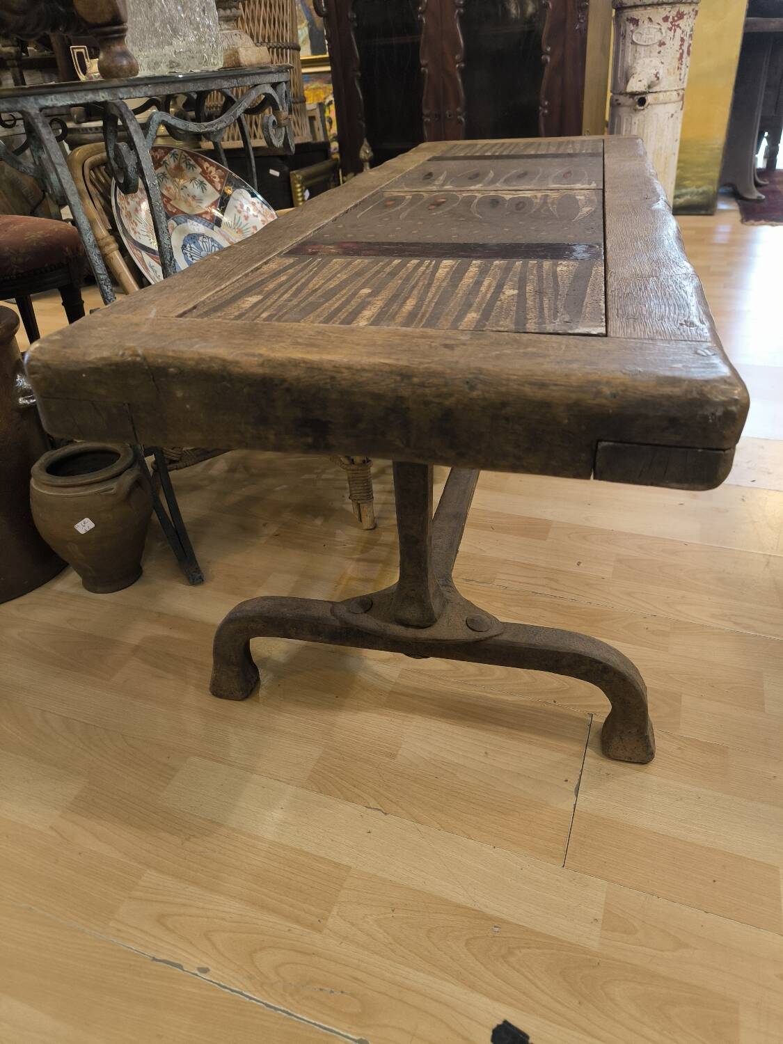 Table basse brutaliste par max & dominique picard 1950