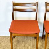 4 Scandinavian teak chairs 1960
