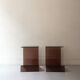 Set de 2 tables de chevets en plexiglas fumé, Design 1970