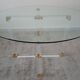 Dining table in lucite and Italian design glass for Metalarte from the 70s