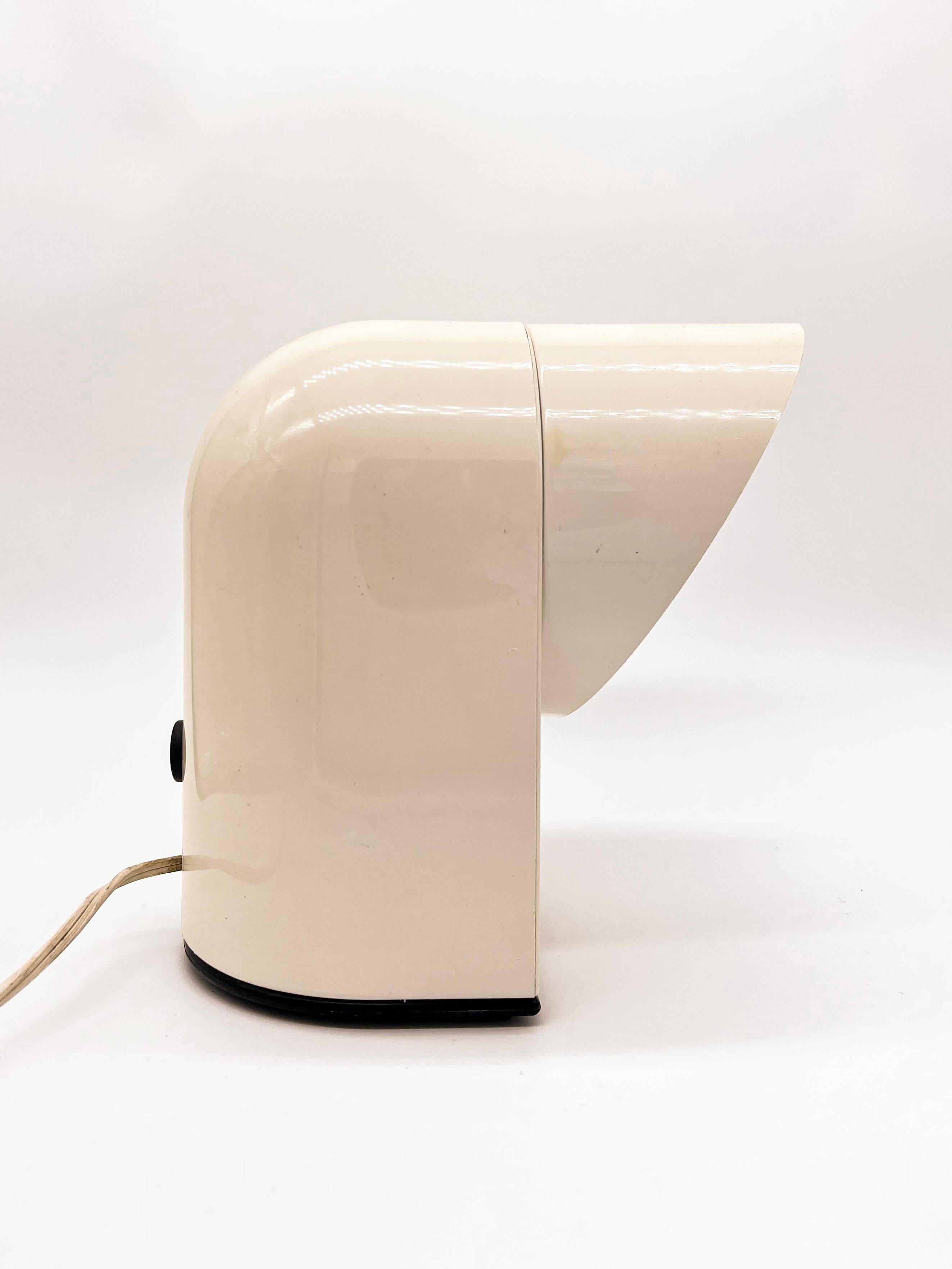 Vintage Italian Space Age "Oliver" White Table Lamp by Paolo Piva for Lumenform