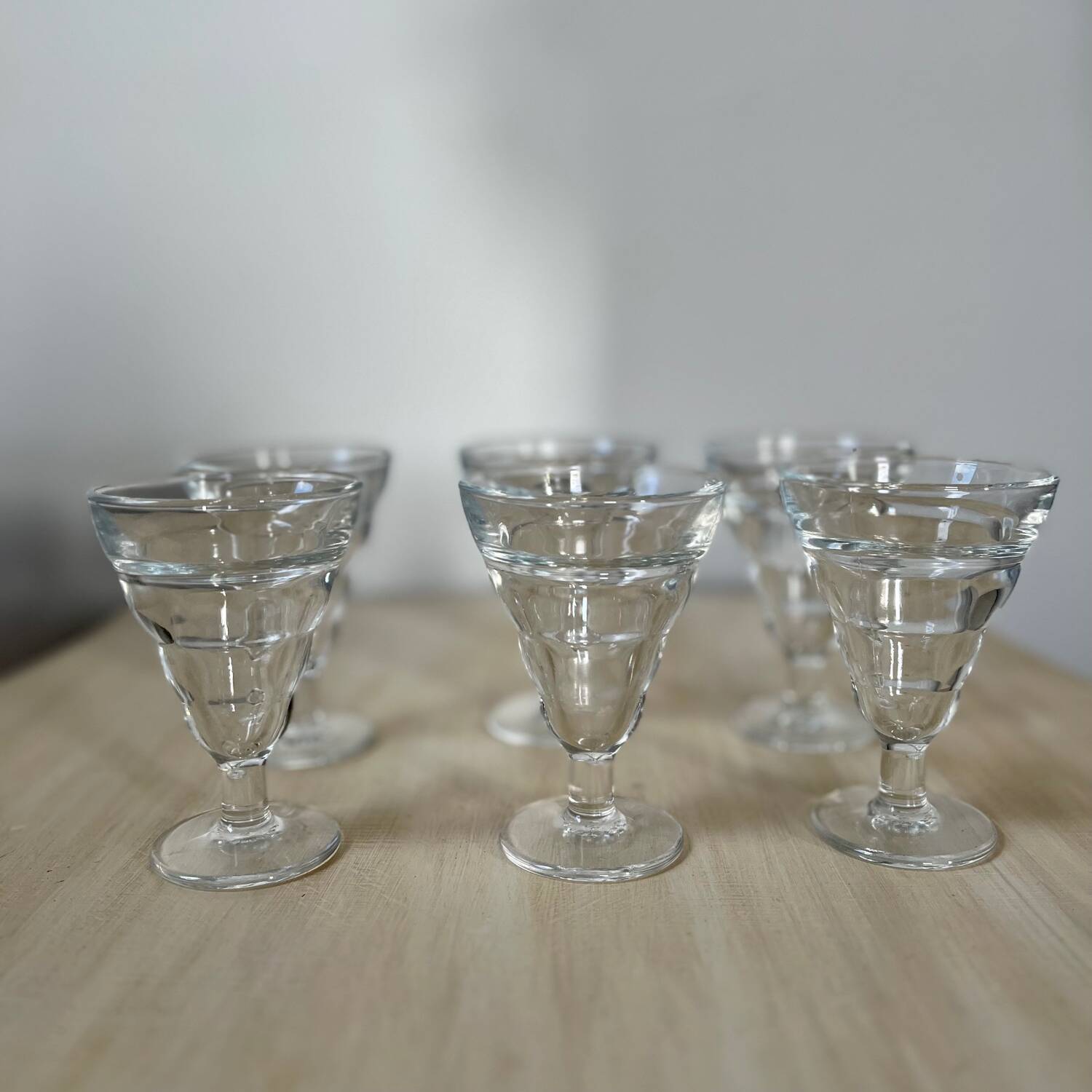 Set of 6 vintage bistro glasses